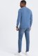 Ombre Męski sweter  washowany z dekoltem w serek - niebieski V4 OM-SWOS-0108 L 5