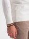 Ombre Męski dzianinowy dopasowany golf z wiskozą - ecru V3 OM-SWTN-0101 XXL 5