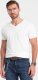 Ombre T-shirt męski V-NECK z elastanem - biały V1 OM-TSCT-0106 L 3