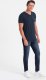 Ombre T-shirt męski V-NECK z elastanem - granatowy V2 OM-TSCT-0106 L 4
