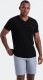 Ombre Męski T-shirt V-NECK z elastanem - czarny V3 OM-TSCT-0106 L 2