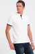 Ombre Koszulka męska polo bez kołnierzyka - biała V1 OM-TSCT-0156 L 2