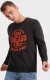 Ombre Męska bluza nierozpinana z nadrukiem collegowym - ciemnobrązowa V2 OM-SSPS-0154 XL 2