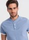 Ombre Koszulka męska polo bez kołnierzyka - niebieska V3 OM-TSCT-0156 XXL 1