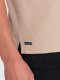 Ombre Koszulka męska polo bez kołnierzyka - beżowa V5 OM-TSCT-0156 L 5