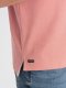 Ombre Męska koszulka polo bez kołnierzyka - różowa V7 OM-TSCT-0156 XL 5