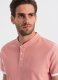 Ombre Męska koszulka polo bez kołnierzyka - różowa V7 OM-TSCT-0156 XXL 2