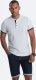 Ombre Męska koszulka polo bez kołnierzyka - jasnoszara V10 OM-TSCT-0156 XXL 2