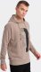 Ombre Męska bluza z nadrukiem HOODIE - ciemnobeżowa V2 OM-SSPS-0152 L 2