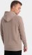 Ombre Męska bluza z nadrukiem HOODIE - ciemnobeżowa V2 OM-SSPS-0152 L 5