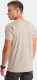 Ombre T-shirt męski bawełniany z nadrukiem na klatce piersiowej - beżowy V1 OM-TSPT-0167 M 4