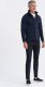 Ombre Męska bluza casual ze stójką zapinana na guziki - granatowa V4 OM-SSZP-0171 S 4