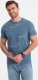 Ombre Męski t-shirt fullprint z rozrzuconymi literami - niebieski denim V3 OM-TSFP-0179 S 3