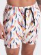 Ombre Szorty męskie kąpielówki w kolorowy print - białe V2 OM-SRBS-0140 XXL 3