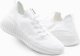 Ombre Wsuwane męskie buty sneakersy wykonane z lekkich materiałów - białe V4 OM-FOKS-0149 41 4