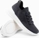 Ombre Męskie buty sneakersy wsuwane wykonane z lekkich materiałów - grafitowe V1 OM-FOKS-0149 41 3