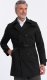 Kurtka męska Ombre Elegancki płaszcz męski trencz SLIM FIT z paskiem - czarny V2 OM-COSC-0111 XXL 1