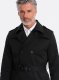 Kurtka męska Ombre Elegancki płaszcz męski trencz SLIM FIT z paskiem - czarny V2 OM-COSC-0111 XXL 3
