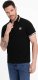 Ombre Męska koszulka polo z elastanem z kontrastowymi elementami - czarna V2 OM-POSS-0123 L 4