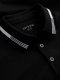 Ombre Męska koszulka polo z elastanem z kontrastowymi elementami - czarna V2 OM-POSS-0123 L 7