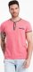Ombre T-shirt męski henley z ozdobnymi ściągaczami - czerwony V1 OM-TSCT-0175 L 3