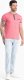 Ombre T-shirt męski henley z ozdobnymi ściągaczami - czerwony V1 OM-TSCT-0175 L 4