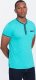 Ombre T-shirt męski henley ozdobnymi ściągaczami - turkusowy V7 OM-TSCT-0175 S 1