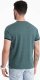 Ombre Męski t-shirt henley z ozdobnymi ściągaczami - ciemnozielony V2 OM-TSCT-0175 L 8