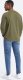Ombre Longsleeve męski washowany henley z raglanowymi rękawami - ciemnooliwkowy V4 OM-LSWL-22FW-001 XXL 5