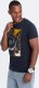 Ombre T-shirt męski bawełniany z nadrukiem winyl - granatowy V2 OM-TSPT-0119 L 3