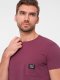 Ombre Męski casualowy t-shirt z naszytą kieszonką - ciemnoróżowy V5 OM-TSCT-0109 M 2
