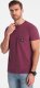 Ombre Męski casualowy t-shirt z naszytą kieszonką - ciemnoróżowy V5 OM-TSCT-0109 M 3