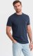 Ombre Męski casualowy t-shirt z naszytą kieszonką - granatowy V10 OM-TSCT-0109 S 2
