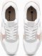 Ombre Buty męskie sneakersy z łączonych materiałów i siateczką - biało-brązowe V1 OM-FOSL-0155 44 3