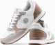 Ombre Buty męskie sneakersy z łączonych materiałów i siateczką - biało-brązowe V1 OM-FOSL-0155 44 4