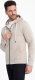 Ombre Bluza męska dresowa BASIC rozpinana z kapturem - jasnobeżowa V1 OM-SSBZ-0178 S 2