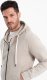 Ombre Bluza męska dresowa BASIC rozpinana z kapturem - jasnobeżowa V1 OM-SSBZ-0178 S 3