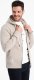 Ombre Bluza męska dresowa BASIC rozpinana z kapturem - jasnobeżowa V1 OM-SSBZ-0178 S 4