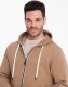 Ombre Bluza męska dresowa BASIC rozpinana z kapturem - brązowa V2 OM-SSBZ-0178 S 2
