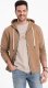 Ombre Bluza męska dresowa BASIC rozpinana z kapturem - brązowa V2 OM-SSBZ-0178 S 3