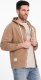 Ombre Bluza męska dresowa BASIC rozpinana z kapturem - brązowa V2 OM-SSBZ-0178 S 4