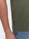 Ombre T-shirt męski klasyczny bawełniany BASIC - khaki V6 OM-TSBS-0146 L 4