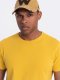 Ombre T-shirt męski klasyczny bawełniany BASIC - musztardowy V8 OM-TSBS-0146 XXL 2
