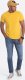 Ombre T-shirt męski klasyczny bawełniany BASIC - musztardowy V8 OM-TSBS-0146 XXL 4