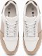 Ombre Patchworkowe męskie buty sneakersy z łączonych materiałów  biało-piaskowe V1 OM-FOSL-0144 41 1