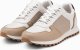 Ombre Patchworkowe męskie buty sneakersy z łączonych materiałów  biało-piaskowe V1 OM-FOSL-0144 41 2