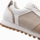 Ombre Patchworkowe męskie buty sneakersy z łączonych materiałów  biało-piaskowe V1 OM-FOSL-0144 41 3