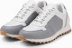 Ombre Patchworkowe buty męskie sneakersy z łączonych materiałów  biało-szare V3 OM-FOSL-0144 43 1