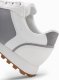 Ombre Patchworkowe buty męskie sneakersy z łączonych materiałów  biało-szare V3 OM-FOSL-0144 45 3