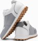 Ombre Patchworkowe buty męskie sneakersy z łączonych materiałów  biało-szare V3 OM-FOSL-0144 45 4